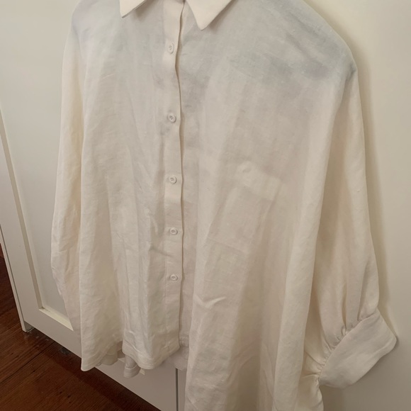 Alpha 60 oversized pure linen blouse - Picture 4 of 4